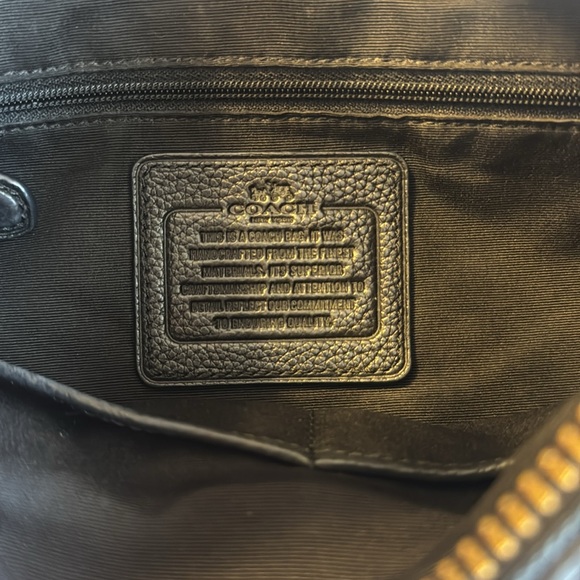 Black Leather Coach Shoulder Bag - Picture 7 of 7